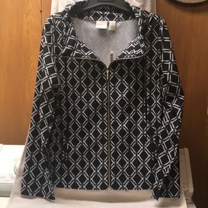 Zenergy Chico’s Neema Printed Jacket sz 0 NWT
